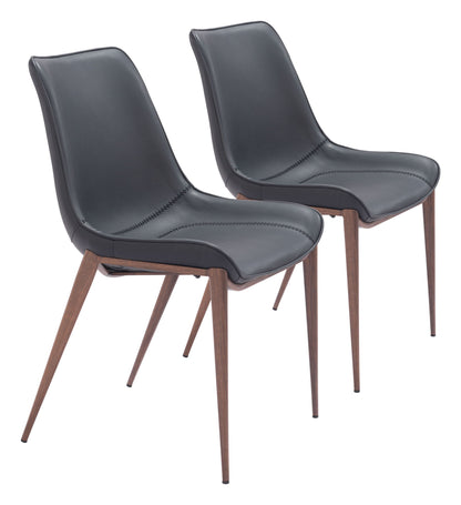 Magnus - Dining Chair (Set of 2) - Black / Walnut