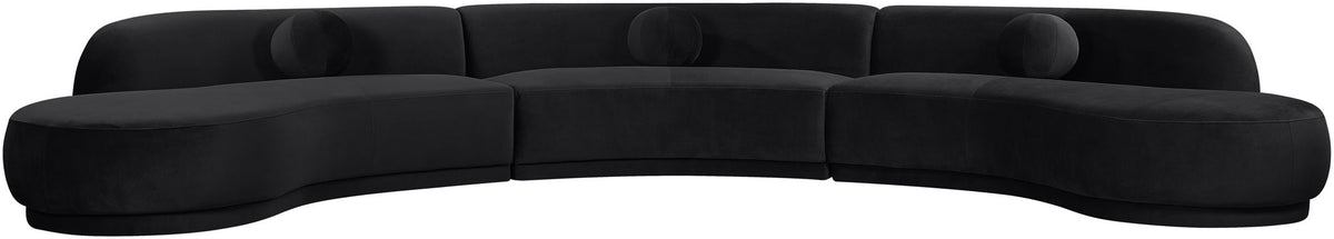 Avra - 177.5" Velvet Performance Fabric Upholstered Sectional