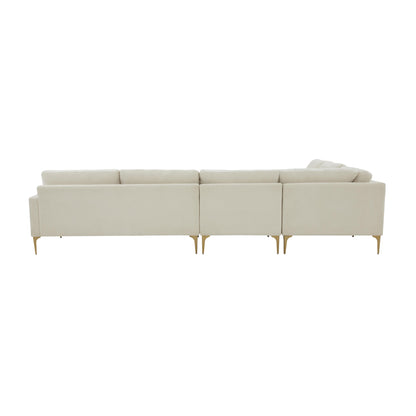 Serena - Large L-Sectional - Pearl Silver