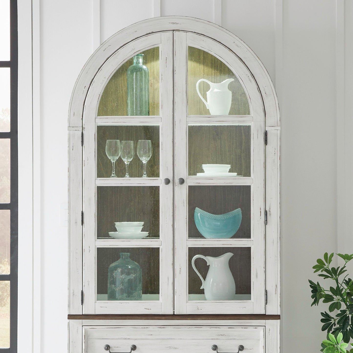 River Place - Curio Hutch - White