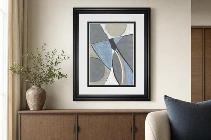 34x40 A Soft Jeweled Geometric I By Merri Pattinian - Dark Gray