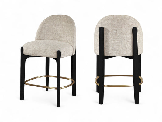 Torino - Counter Stool With Brushed Black Base