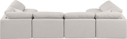 Indulge - Linen 6 Piece Modular U-Shaped Sectional