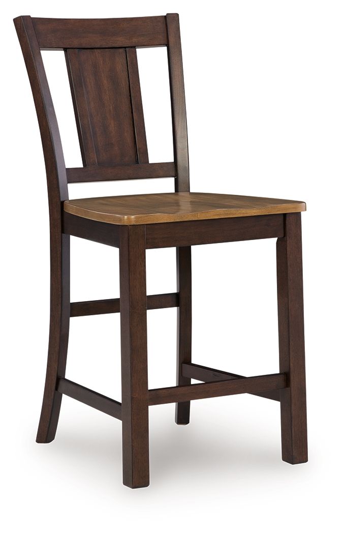 Rylandeen - Barstool (Set of 2) - Light Brown / Dark Brown
