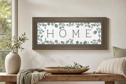 18x42 Home Eucalyptus I By Kate Sherrill - White