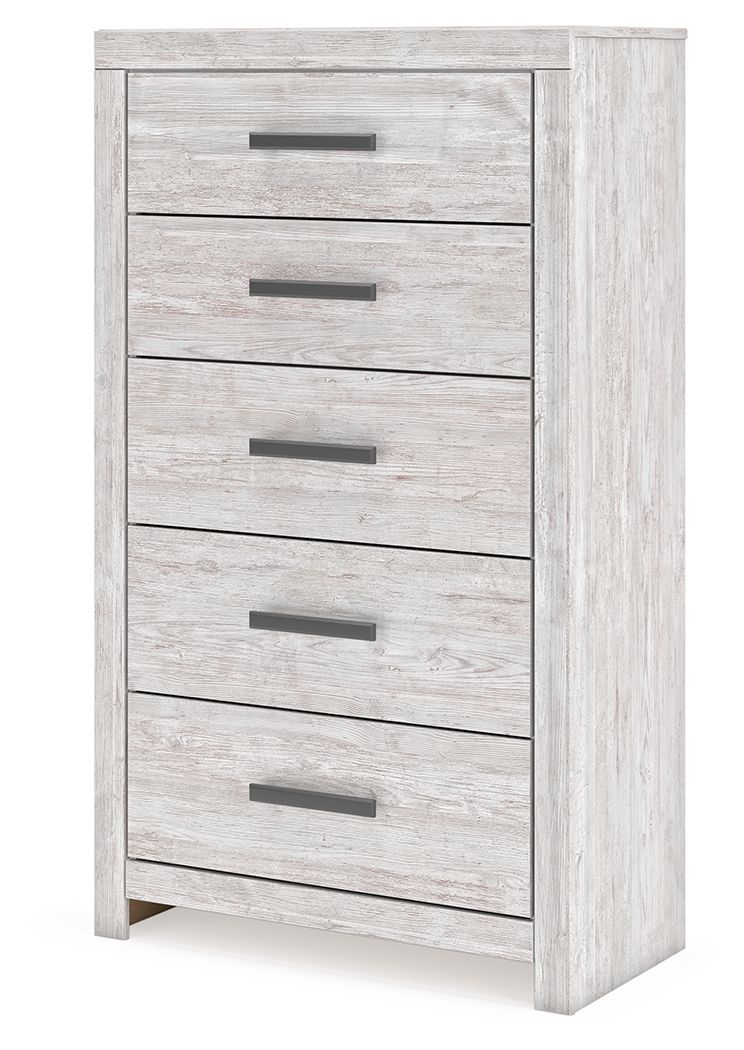 Cayboni - Whitewash - Five Drawer Chest