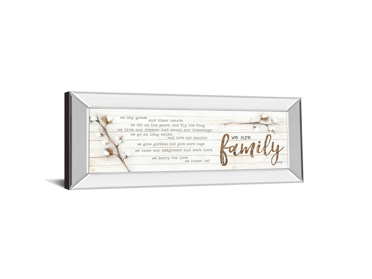 We Are Family By Marla Rae - Mirror Framed Print Wall Art - Beige