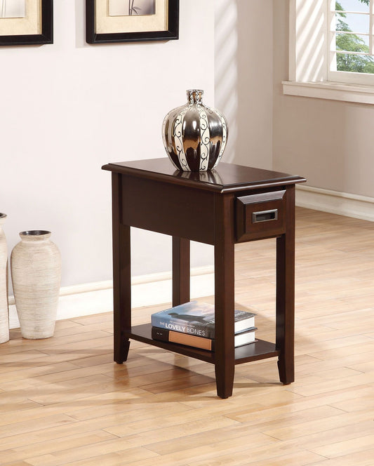 Flin - Accent Table - Dark Cherry