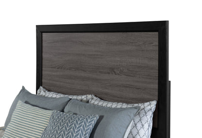 Lisbon - 5 Piece Queen Bedroom Set - Gray / Black