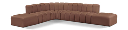 Arc - Faux Leather 7 Piece Corner Modular Sofa