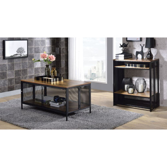 Winam - Coffee Table - Antique Oak & Black