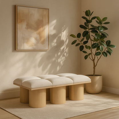 Pavilion - 6 Piece Modular Bench With Natural Base