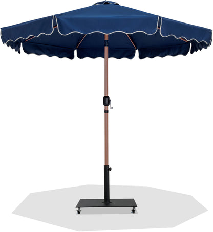 Amalfi - Aluminum Patio Umbrella - Black Base / Light Brown Pole