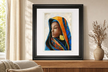 34x40 Soulful Beauty II By Donna Brooks - Blue