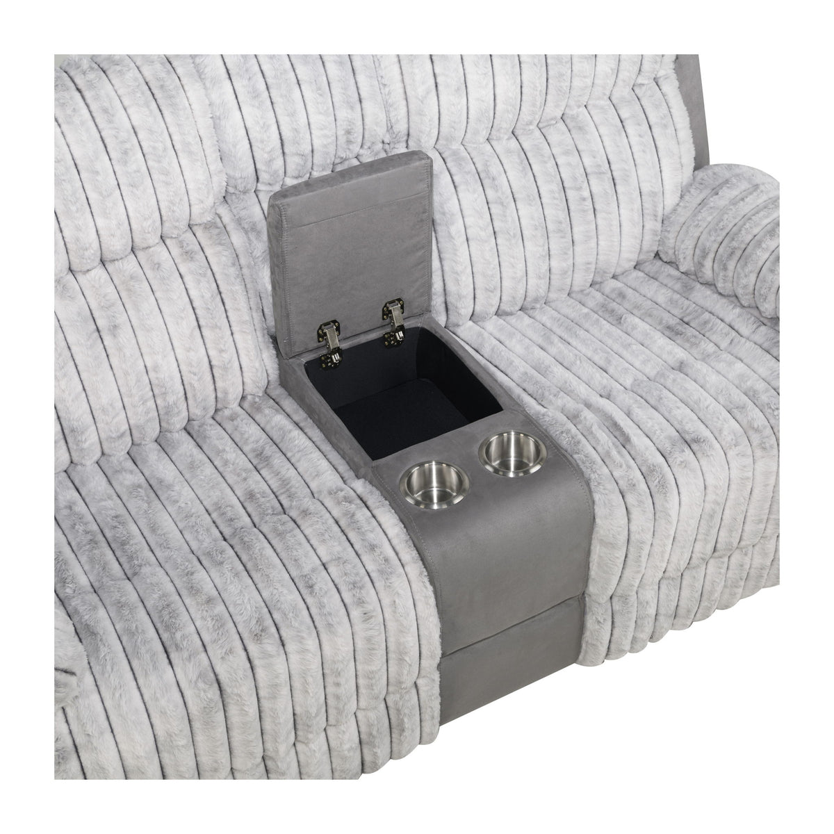 Plush - Reclining Loveseat - Gray