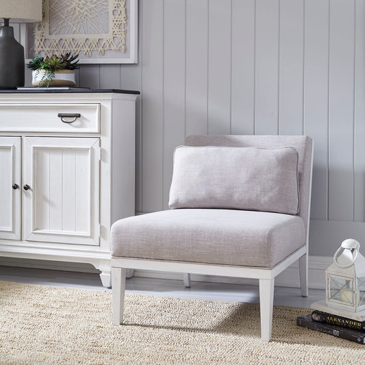 Allyson Park - Upholstered Accent Chair - Wirebrushed White