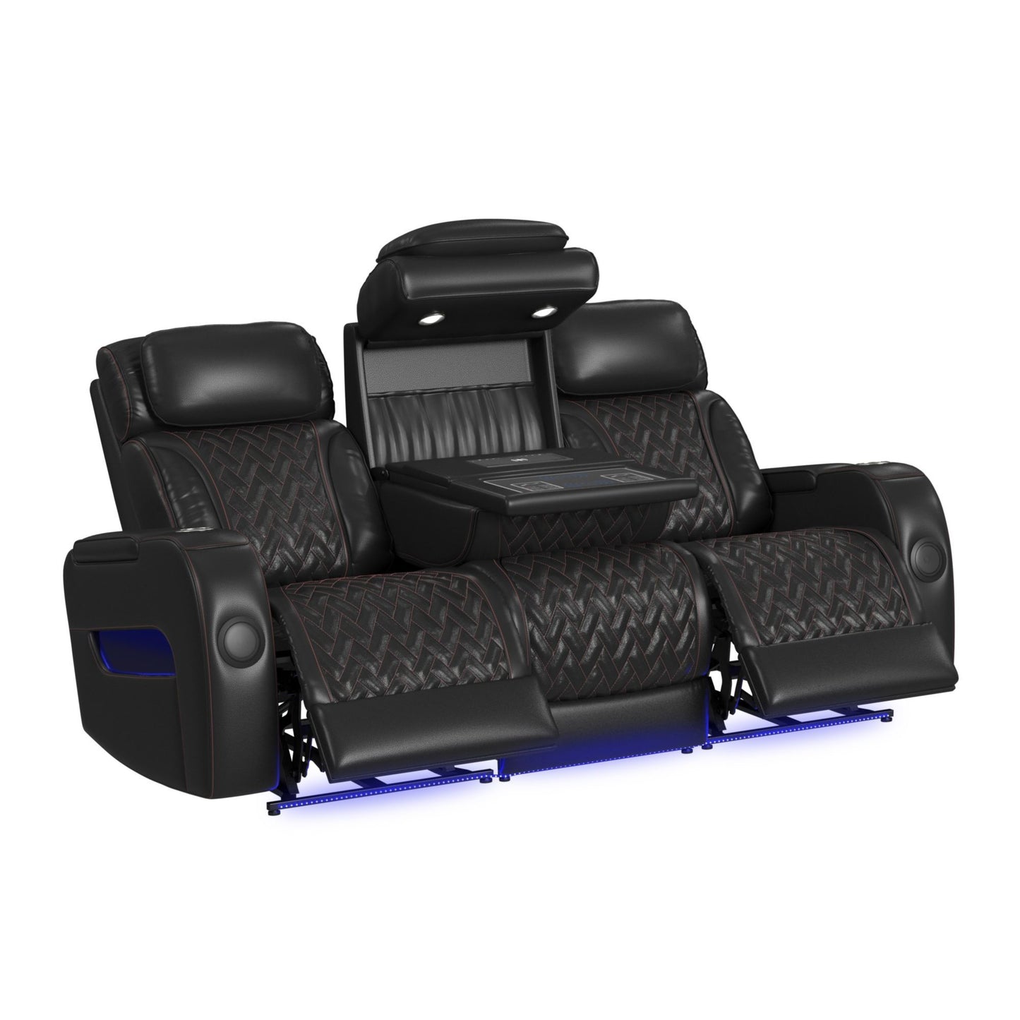 Prime Time - P3 3 Piece Living Room Set (Sofa, Loveseat & Recliner) - Jett Black