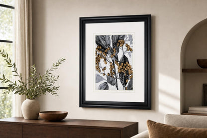 34x40 Holly Shadow II By Emma Caroline - Dark Gray