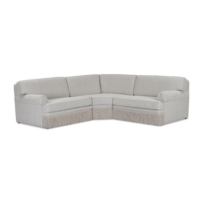 Yvette - 3-Piece Performance Boucle L-Sectional - Warm Gray
