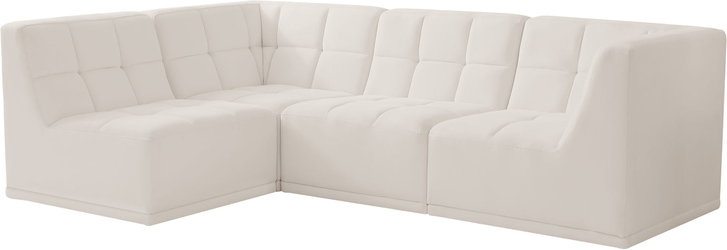 Relax - Modular Sectional 4 Piece - Cream