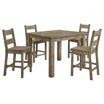 Cardova - 5 Piece Counter Height Dining Table Set - Vineyard Oak