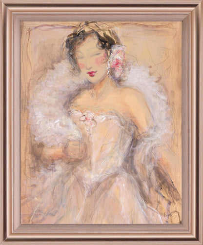 Rosy Evening Muse - 28" x 34" Framed Wall Art