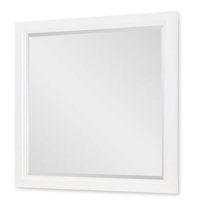 Horizons - Beveled Mirror - Pure White / Natural Oak