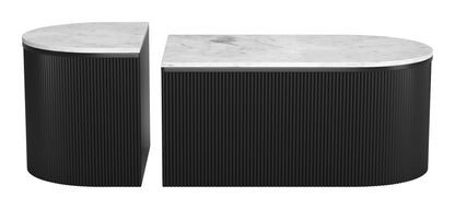 Ormara - Coffee Table Set - White / Black