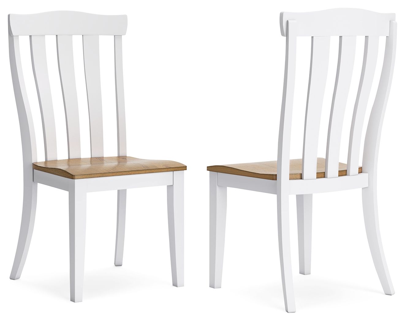 Ashbryn - White / Natural - Dining Room Side Chair (Set of 2)