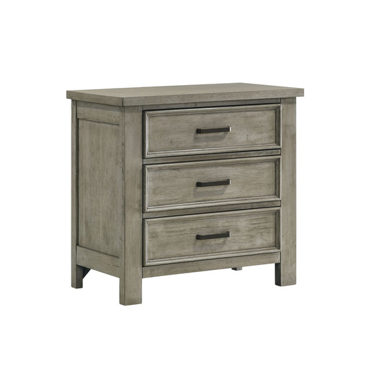 Sullivan - 3-Drawer Nightstand - Drift Grey