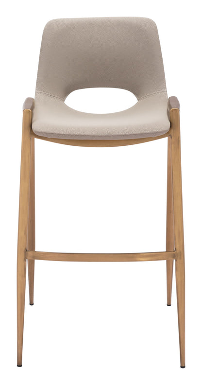Desi - Barstool Chair With Gold Base (Set of 2)