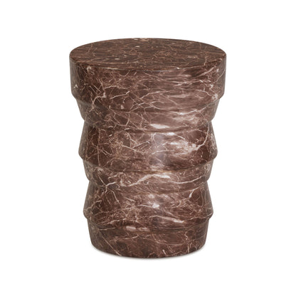 Ayon - Indoor / Outdoor Concrete Side Table - Red Levanto