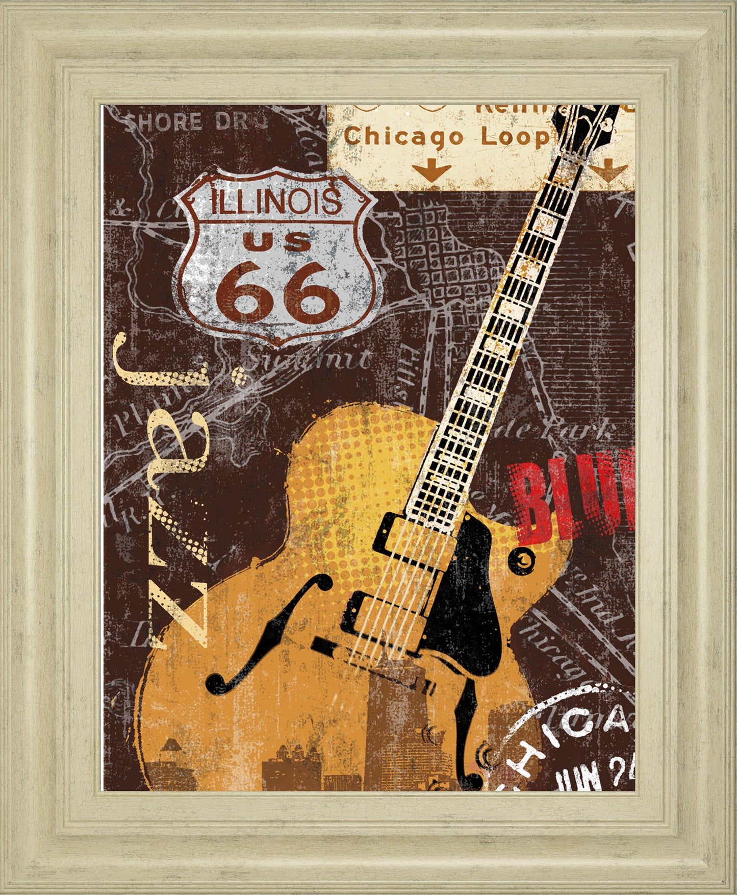 Chi-Town By Mallett, K - Framed Print Wall Art - Black