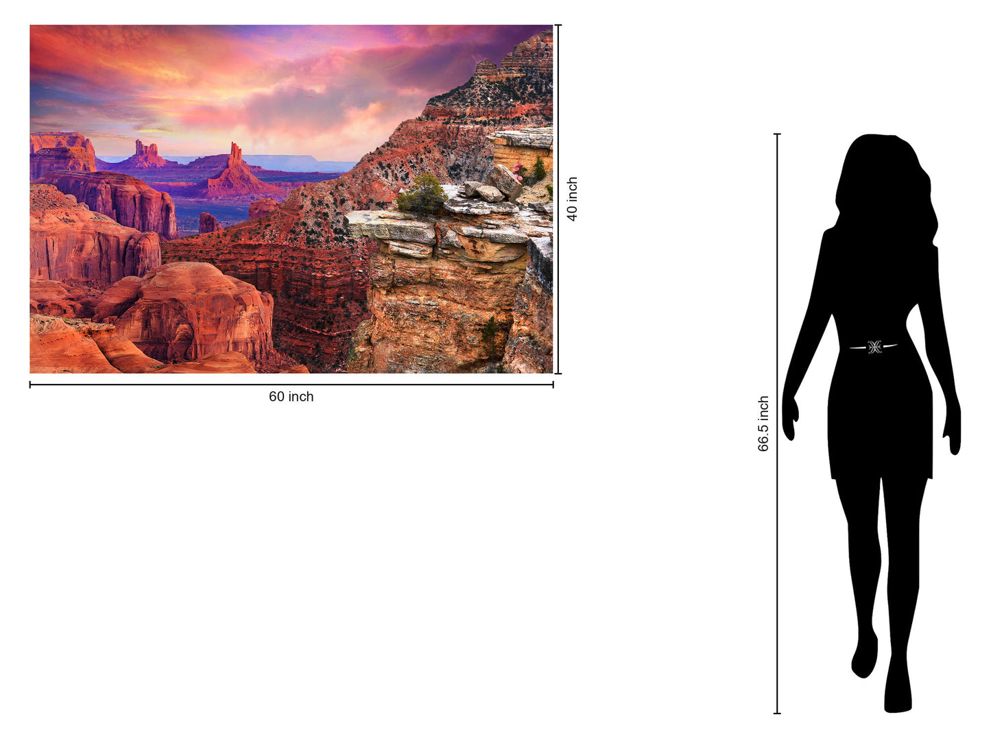 Tempered Glass With Foil - Grand Canyon Arizona - Purple
