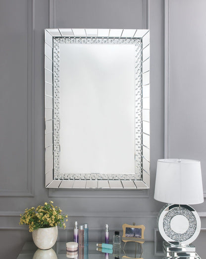 Nysa - 47" Accent Mirror - Mirrored & Faux Crystals