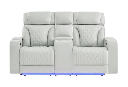 U8611 - 3 Piece Living Room Set (Sofa, Loveseat, Chair) - Silver