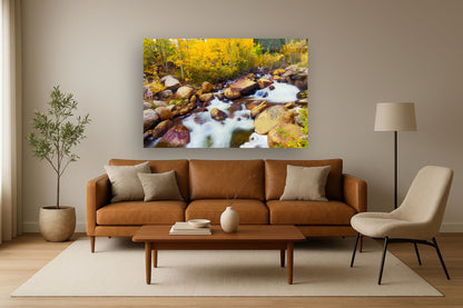 Tempered Glass With Foil - Water Runs Through Aspen - Green