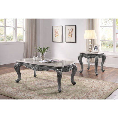 Ariadne - Coffee Table - Marble & Platinum