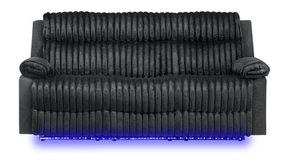 Glory Furniture - Plush - Reclining Sofa With Table And LED Belt