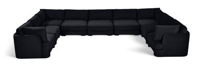 Hammond - Velvet Performance Fabric Upholstered 9 Piece Sectional