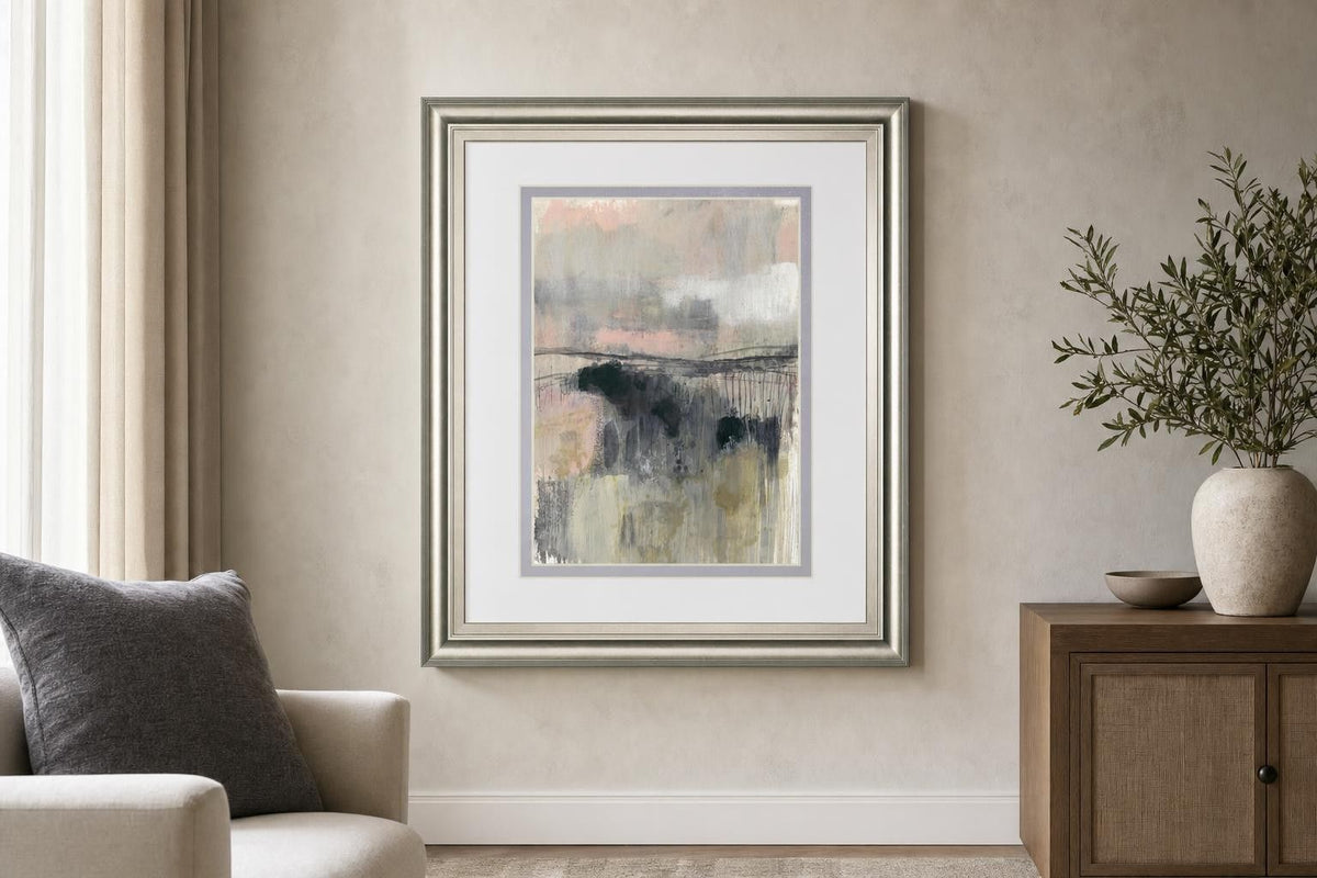 34x40 Blush Horizon II By Jennifer Goldberger - Dark Gray
