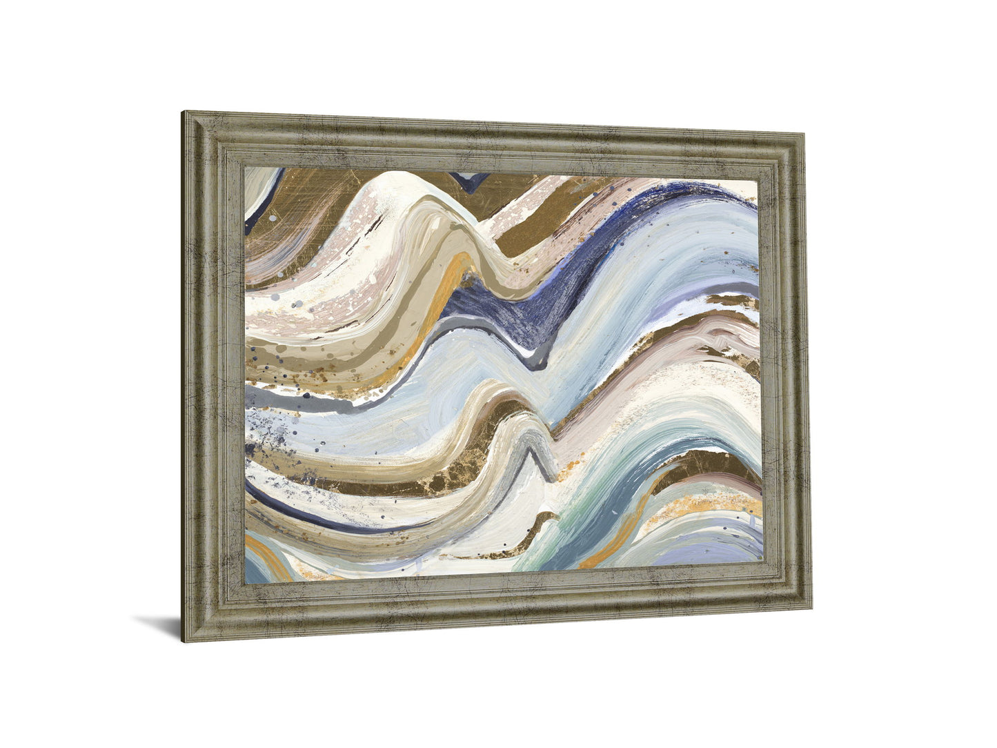 Golden Crest Waves - 28" x 34" Framed Wall Art
