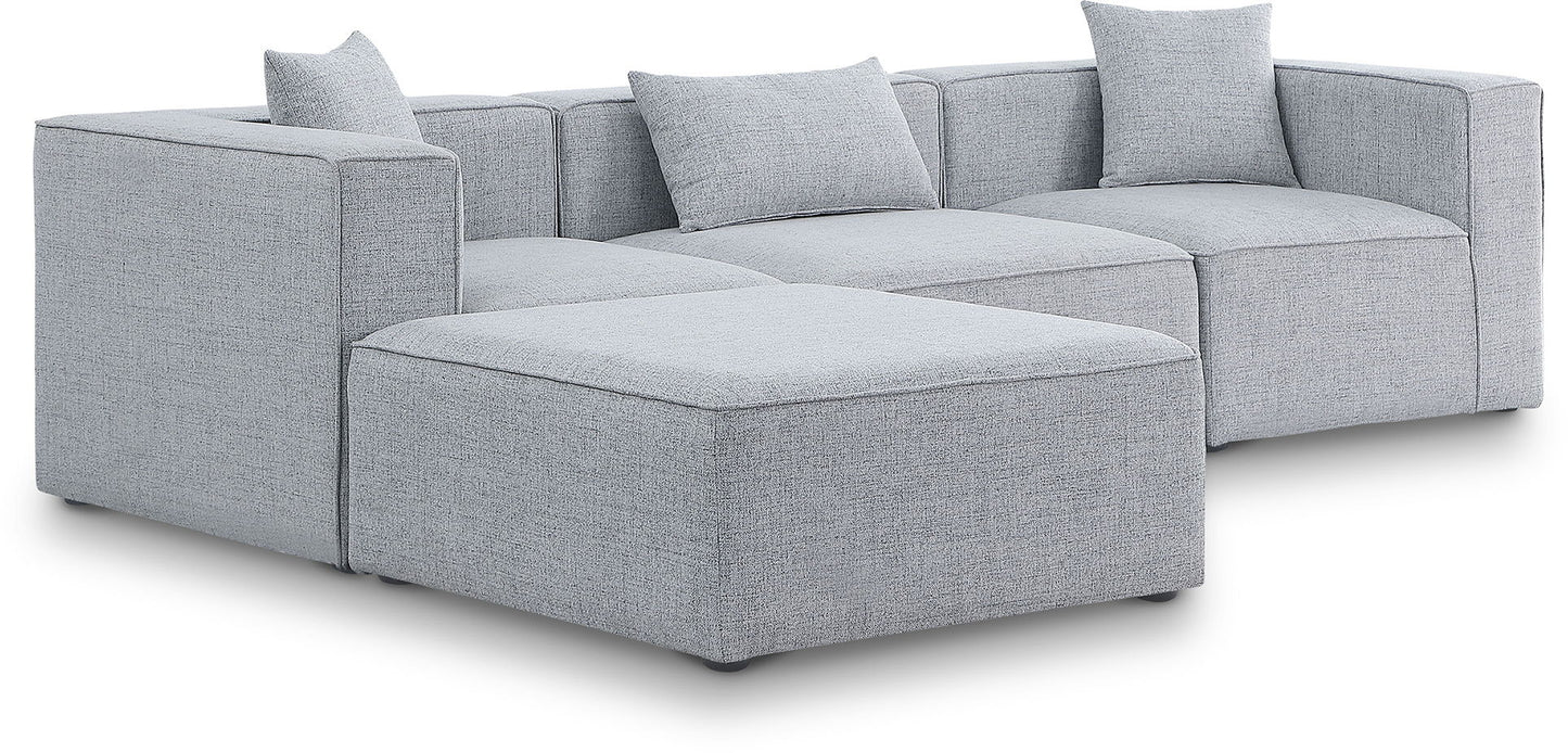 Cube - Linen 4 Piece Modular Sectional With Chaise