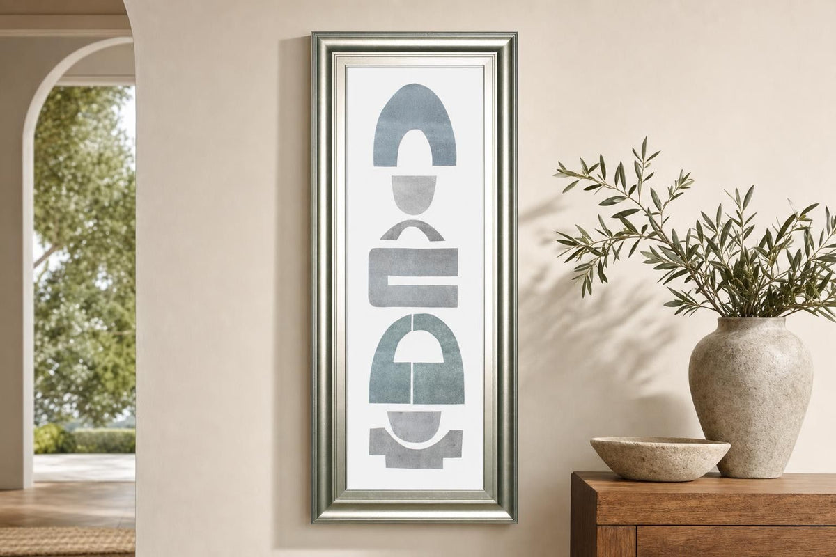 18x42 Neutral Totems VII By Rob Delamater - Silver