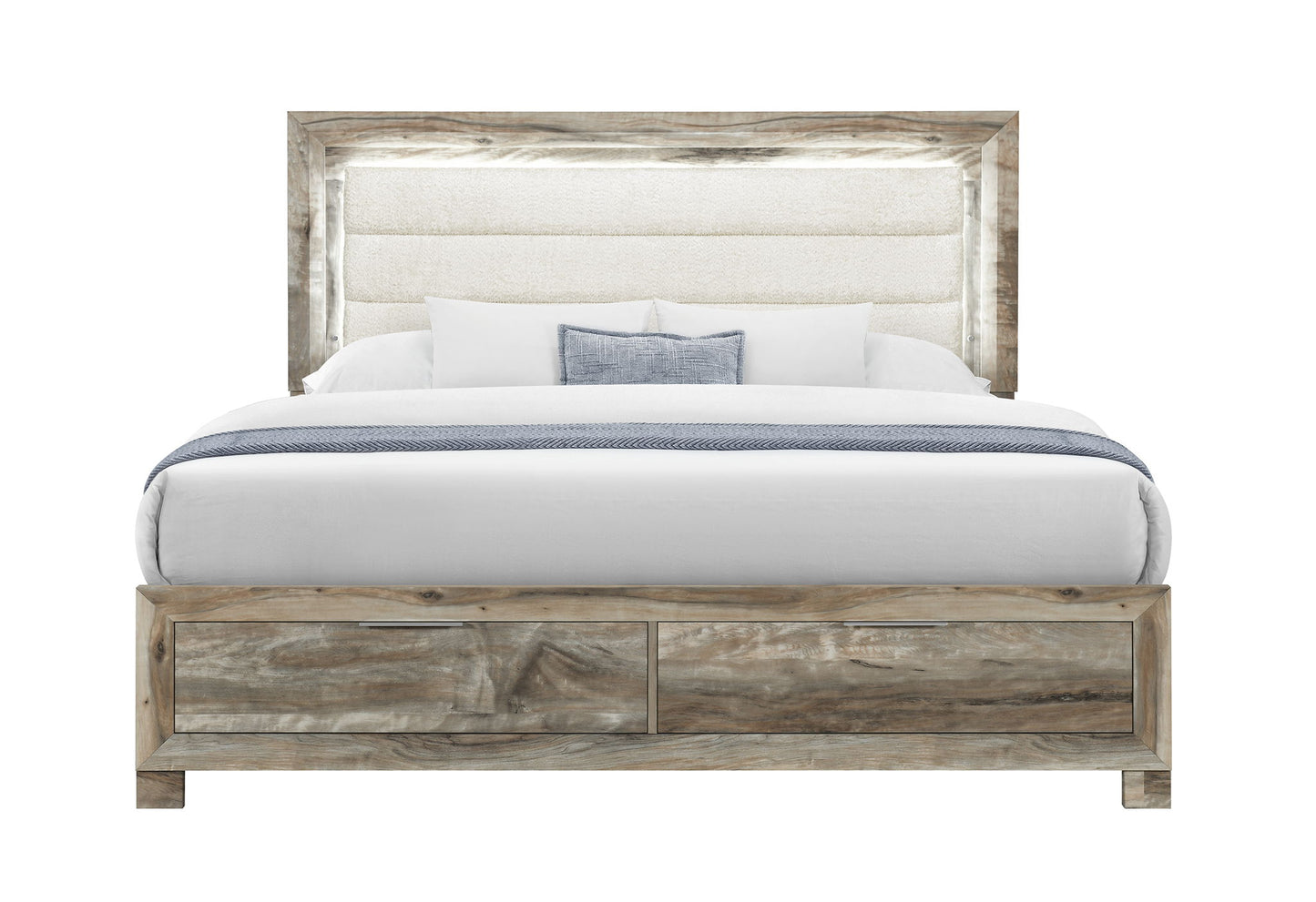 Callie - 5 Piece Full Bedroom Set (Bed, Dresser & Mirror, Nightstand, Chest) - Brown