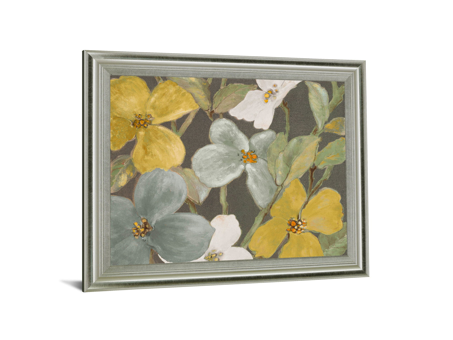 Golden Petal Whisper - 28" x 34" Framed Wall Art
