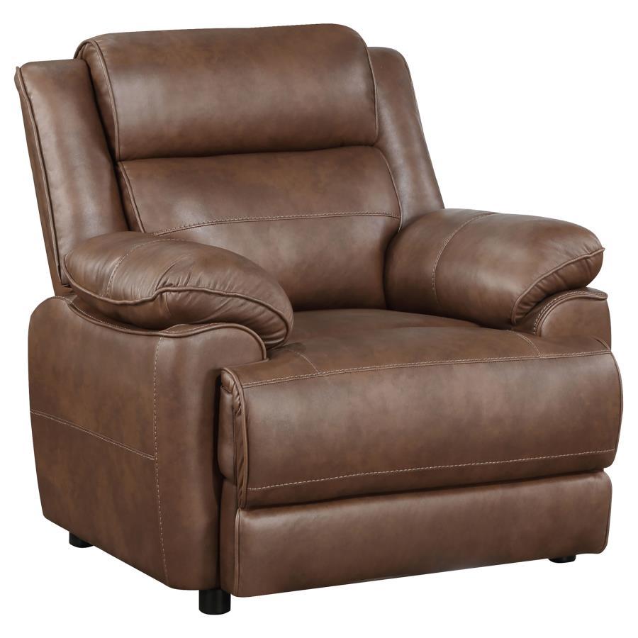 Ellington - Upholstered Padded Arm Accent Chair - Dark Brown