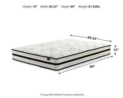 Chime 10 Inch Hybrid - White - 2 Pc. - Queen Mattress And Pillow