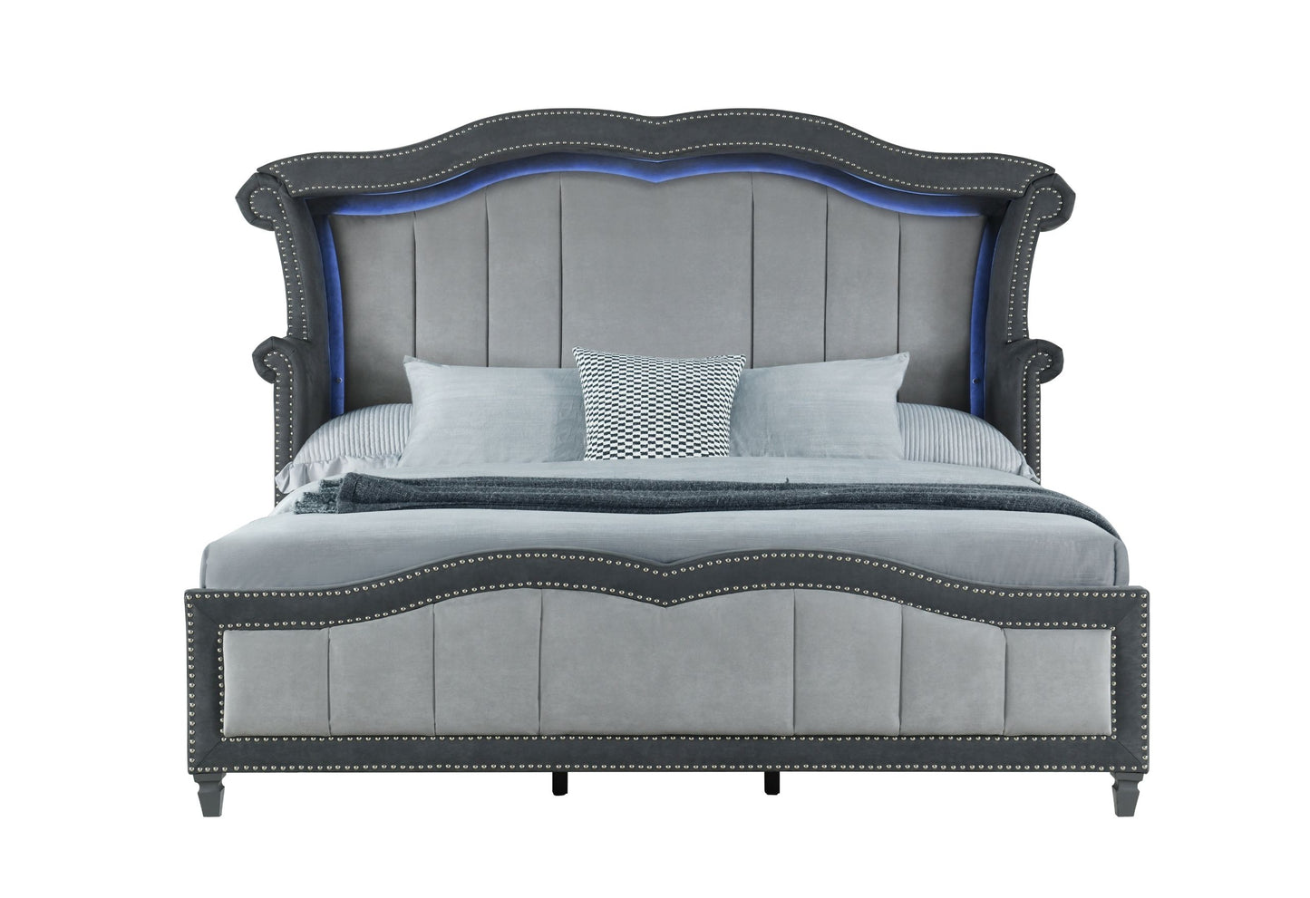 Vanna - King Bed - Dark Gray