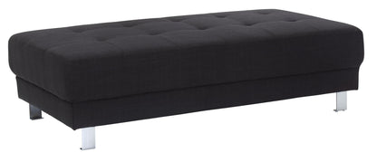 Riveredge - Fabric Milan Ottoman - Black
